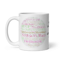 White glossy mug- The fight for reproductive rights to be solely in the hands of women is ongoing. Promoting and normalising our right to choice !!