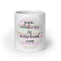 White glossy mug- The fight for reproductive rights to be solely in the hands of women is ongoing. Promoting and normalising our right to choice !!