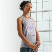 Ladies’ Muscle Tank- Celebrating our female icons and heroes and remembering that women can achieve anything !!