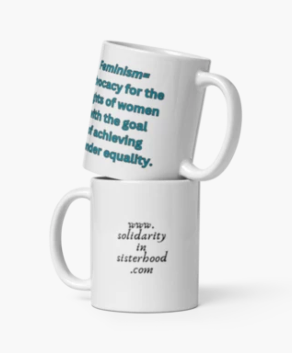 White glossy mug- Promoting the cause- be proud and be part of the movement !!