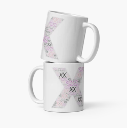 White glossy mug- promoting the cause- be part of the movement !!