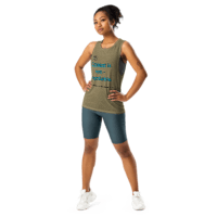 Ladies’ Muscle Tank- The ongoing fight to reduce sexual violence and oppression begin with this single word- promote the importance of consent to everyone !!