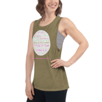 Ladies’ Muscle Tank- The fight for reproductive rights to be solely in the hands of women is ongoing. Promoting and normalising our right to choice !!