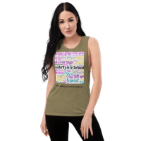 Ladies’ Muscle Tank- Power and beauty- celebrate and be strong – a symbol of modern feminism.