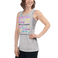 Ladies’ Muscle Tank- Power and beauty- celebrate and be strong – a symbol of modern feminism.