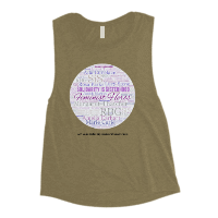 Ladies’ Muscle Tank- Celebrating our female icons and heroes and remembering that women can achieve anything !!